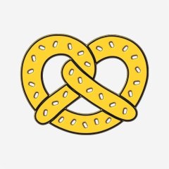 Топпер декоративный акриловый "Сушки" Золото 4 шт ТСК458