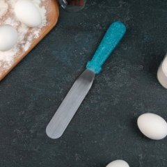 Лопатка (спатула) изогнутая с пластиковой ручкой 15 см 4708557	