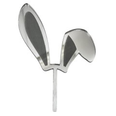 Топпер декоративный акриловый "Ушки" Серебро 9х5,5 см 