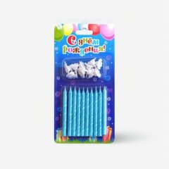 Свечи декоративные "Голубой" 6 см 117	