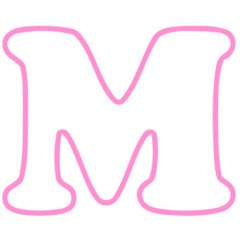 Вырубка пластиковая LUBIMOVA Буква "М" LC-00004658