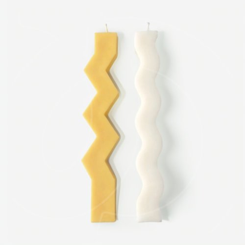 Свечи декоративные "Волна и зигзаг" 2 шт 