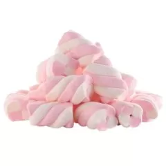 Маршмеллоу со вкусом ванили "Косички бело-розовые" 100 г AG-B/Е1000
